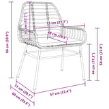 Garden Dining Set 7 pcs Black Poly Rattan - Extra Image