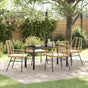 Garden Dining Set 5 pcs Brown Poly Rattan