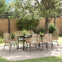 Garden Dining Set 7 pcs Brown Poly Rattan