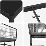 Garden Dining Set 9 pcs Black Poly Rattan - Extra Image
