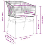 Garden Dining Set 7 pcs Brown Poly Rattan - Extra Image
