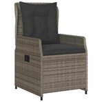 Garden Dining Set 7 pcs Grey Poly Rattan
