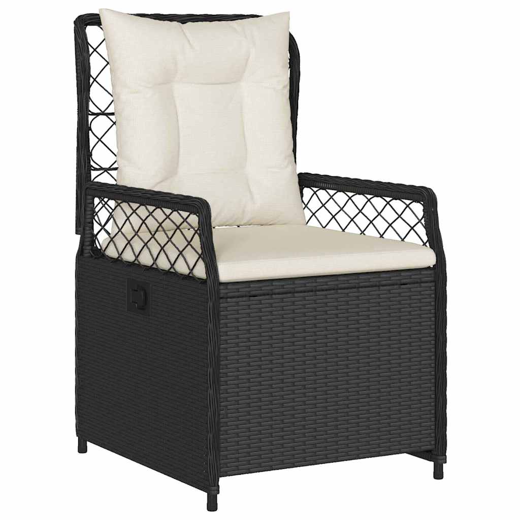 Garden Dining Set 9 pcs Black Poly Rattan
