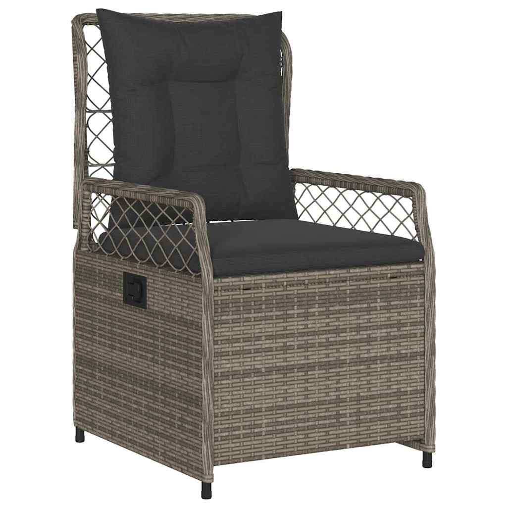 Garden Dining Set 7 pcs Grey Poly Rattan