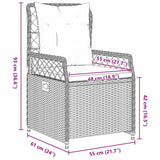 Garden Dining Set 7 pcs Grey Poly Rattan