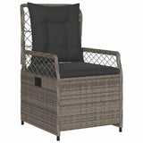 Garden Dining Set 9 pcs Grey Poly Rattan