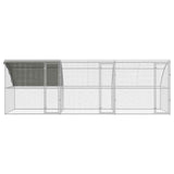 Chicken Cage 3 pcs Silver 600 x 200 x 200 cm Steel and PE - Top-Down View