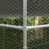 Chicken Cage 4 pcs Silver 800 x 200 x 200 cm Steel and PE