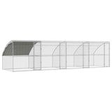 Chicken Cage 4 pcs Silver 800 x 200 x 200 cm Steel and PE