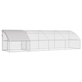 Chicken Cage 4 pcs Silver 800 x 200 x 200 cm Steel and PE - Low Angle