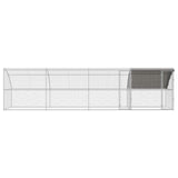 Chicken Cage 4 pcs Silver 800 x 200 x 200 cm Steel and PE