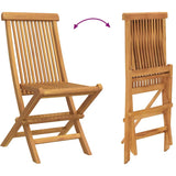 Garden Dining Set 5 pcs Brown 160 x 80 x 75 cm Solid teak wood - Extra Image