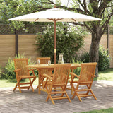 Garden Dining Set 5 pcs Brown 160 x 80 x 75 cm Solid teak wood