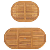 Garden Dining Set 5 pcs Brown Solid teak wood