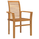Garden Dining Set 7 pcs Brown 160 x 80 x 75 cm Solid teak wood - 45-Degree Angle