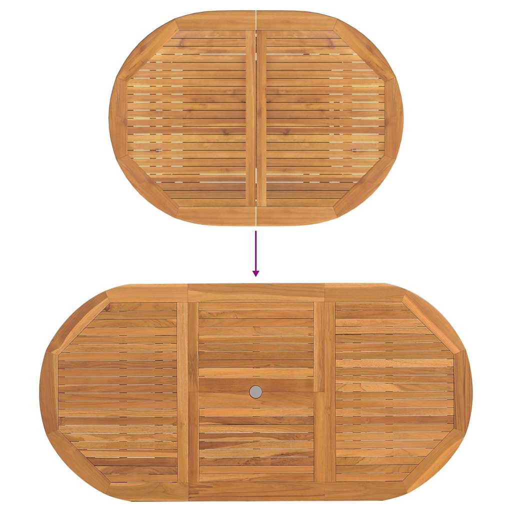 Garden Dining Set 7 pcs Brown 160 x 80 x 75 cm Solid teak wood