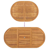 Garden Dining Set 7 pcs Brown 160 x 80 x 75 cm Solid teak wood - Extra Image