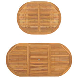 Garden Dining Set 7 pcs Brown Solid teak wood - Extra Image