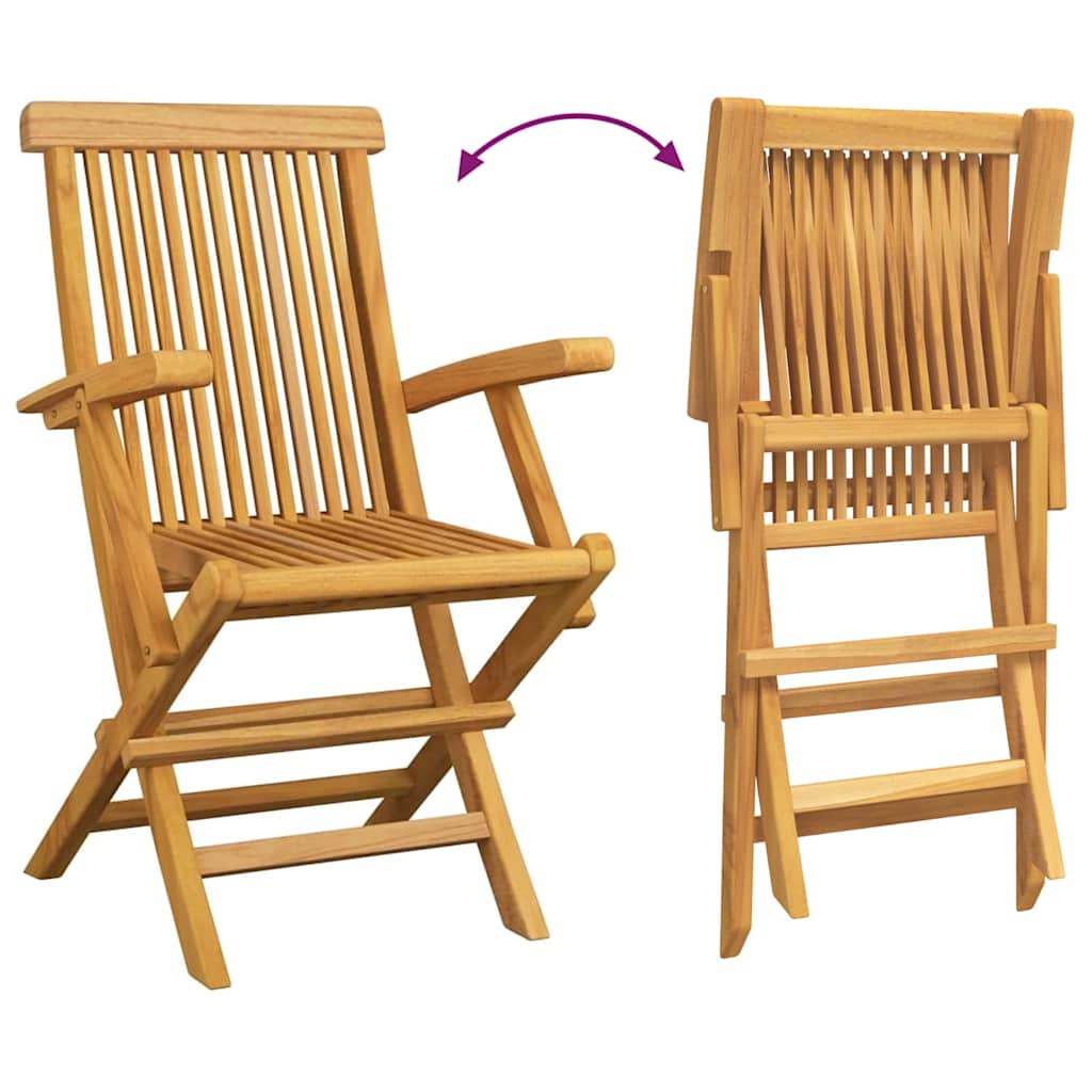 Garden Dining Set 7 pcs Brown Solid teak wood