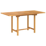 Garden Dining Set 5 pcs Brown 160 x 80 x 75 cm Solid teak wood - Rear View