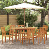 Garden Dining Set 7 pcs Brown 160 x 80 x 75 cm Solid teak wood