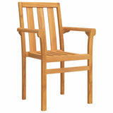 Garden Dining Set 7 pcs Brown 160 x 80 x 75 cm Solid teak wood - 45-Degree Angle