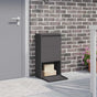 Parcel Drop Box with Storage Black 44 x 22 x 82 cm Steel