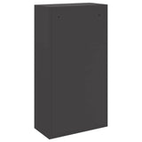 Parcel Drop Box with Storage Black 44 x 22 x 82 cm Steel - Close-Up Angle