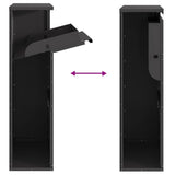 Parcel Drop Box with Storage Black 44 x 22 x 82 cm Steel - Extra Image