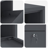 Parcel Drop Box with Storage Anthracite 44 x 22 x 82 cm Steel