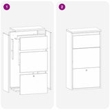 Parcel Drop Box with Storage Anthracite 44 x 22 x 82 cm Steel - Extra Image