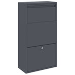 Parcel Drop Box with Storage Anthracite 44 x 22 x 82 cm Steel