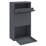 Parcel Drop Box with Storage Anthracite 44 x 22 x 82 cm Steel - Top-Down View