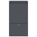 Parcel Drop Box with Storage Anthracite 44 x 22 x 82 cm Steel
