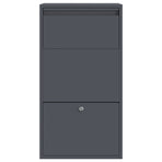 Parcel Drop Box with Storage Anthracite 44 x 22 x 82 cm Steel