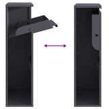Parcel Drop Box with Storage Anthracite 44 x 22 x 82 cm Steel - Extra Image