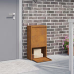 Parcel Drop Box Rusty 44 x 22 x 82 cm Weathering Steel