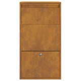 Parcel Drop Box Rusty 44 x 22 x 82 cm Weathering Steel