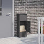 Parcel Drop Box with Storage Black 44,5 x 29 x 110,5 cm Steel