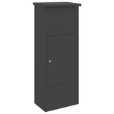 Parcel Drop Box with Storage Black 44,5 x 29 x 110,5 cm Steel - Front View