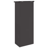 Parcel Drop Box with Storage Black 44,5 x 29 x 110,5 cm Steel - Close-Up Angle