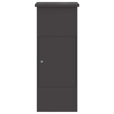 Parcel Drop Box with Storage Black 44,5 x 29 x 110,5 cm Steel - 45-Degree Angle