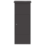 Parcel Drop Box with Storage Black 44,5 x 29 x 110,5 cm Steel