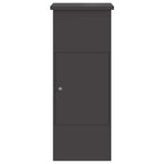 Parcel Drop Box with Storage Black 44,5 x 29 x 110,5 cm Steel