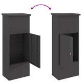 Parcel Drop Box with Storage Black 44,5 x 29 x 110,5 cm Steel - Extra Image