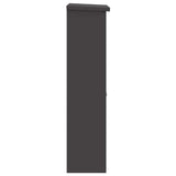 Parcel Drop Box with Storage Black 44,5 x 29 x 110,5 cm Steel - Rear View