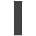 Parcel Drop Box with Storage Black 44,5 x 29 x 110,5 cm Steel