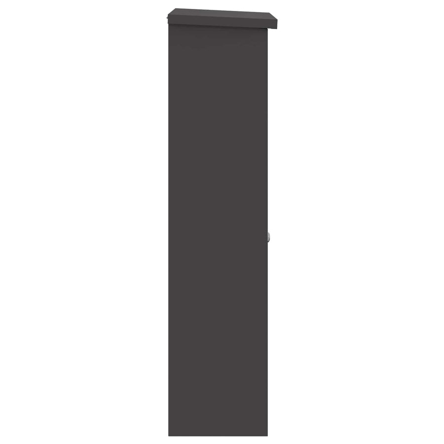 Parcel Drop Box with Storage Black 44,5 x 29 x 110,5 cm Steel
