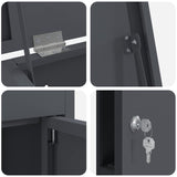 Parcel Drop Box with Door Anthracite 44,5 x 29 x 110,5 cm Steel - Low Angle