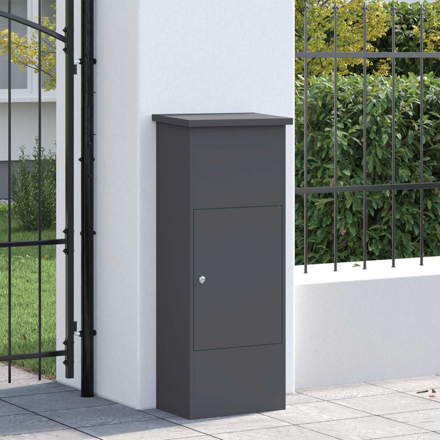 Parcel Drop Box with Door Anthracite 44,5 x 29 x 110,5 cm Steel